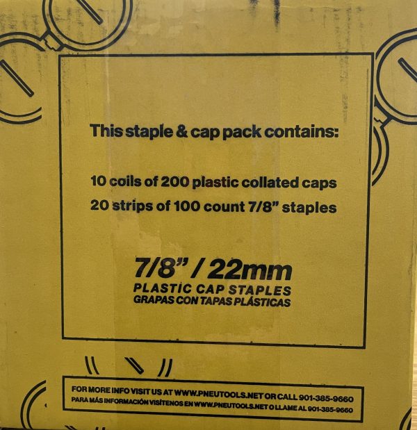 7/8" Plastic Cap Staple Pack - 2000ct - Image 3